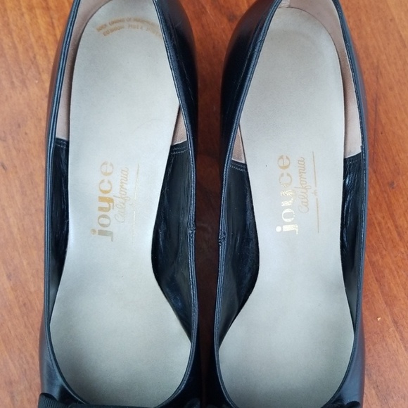 Vintage Joyce California Black Leather Heel 9N - Picture 7 of 8